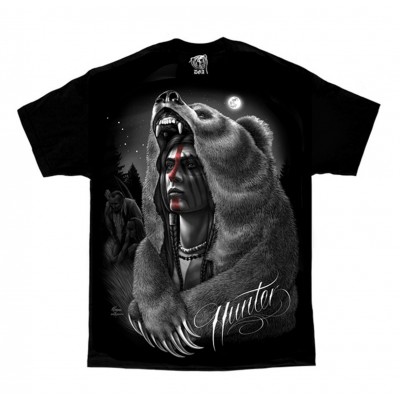 DGA David Gonzales Chicano Art Hunter Native American Indian T Shirt