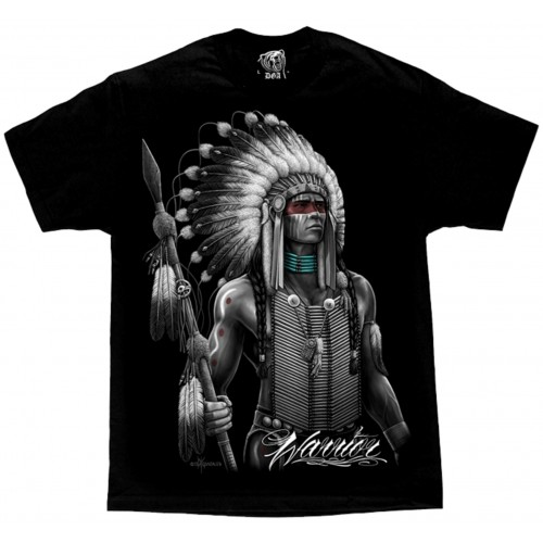 DGA Tees David Gonzales Chicano Art Warrior Native American Indian T Shirt